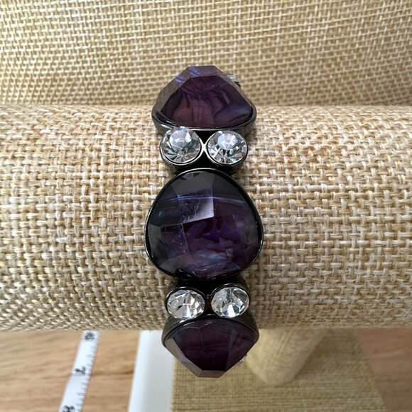 Jones New York Purple Stone Necklace & Bracelet Set With Crystal Accents - Picture 4 of 15